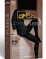 Колготки большого размера из хлопка с флисом и термоэффектом COTTON FLEECE 300 MAXI