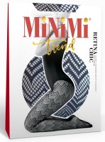 Колготки в мелкую сетку с графичным узором RETINA CHIC